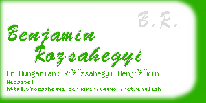 benjamin rozsahegyi business card